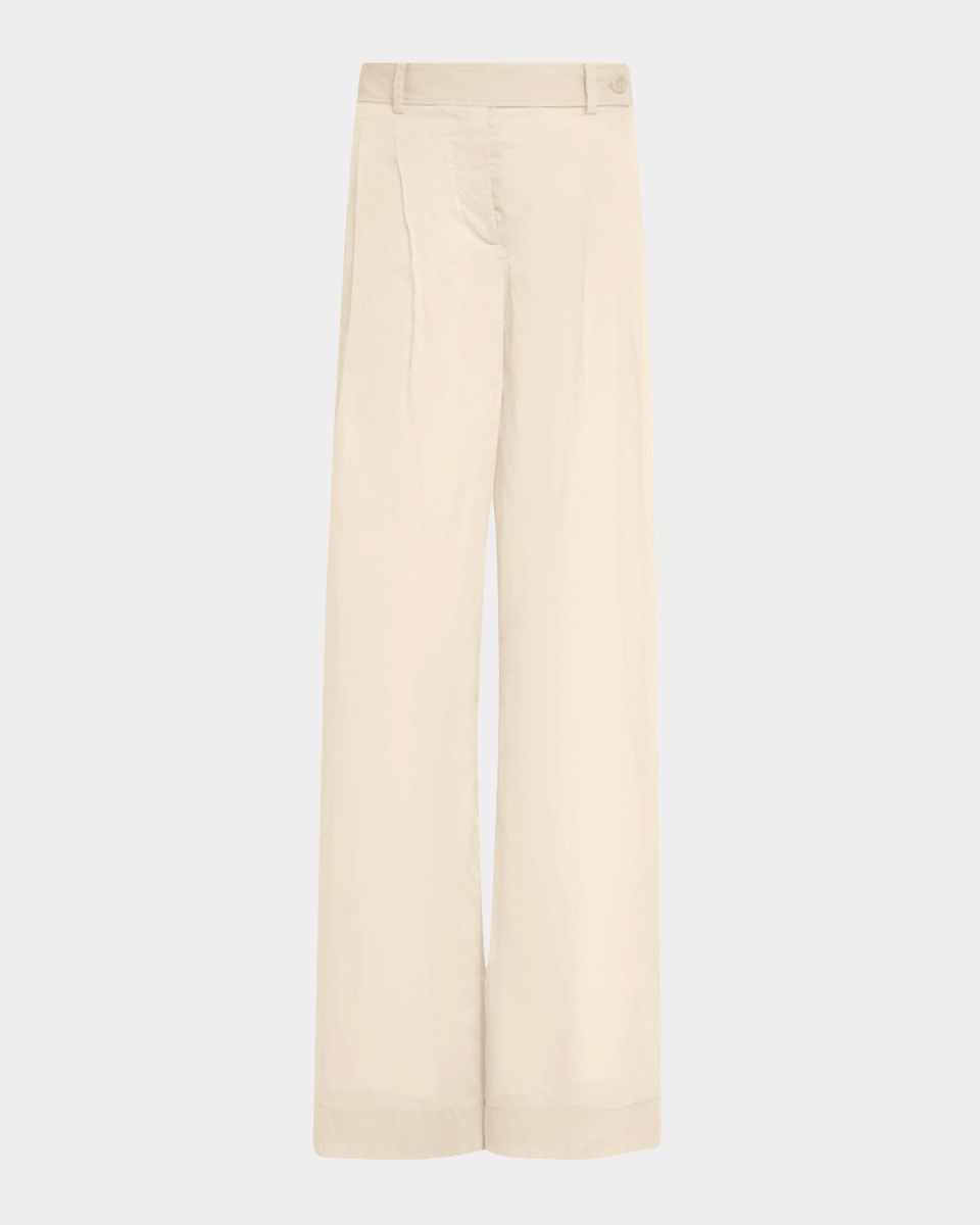 Pleated Wide-Leg Trousers